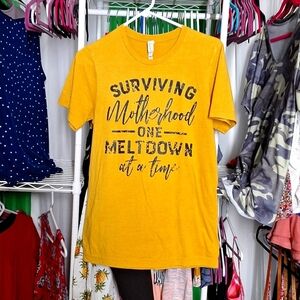 BELLA CANVAS MUSTARD YELLOW MOM TOP SIZE SMALL